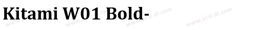 Kitami W01 Bold字体转换